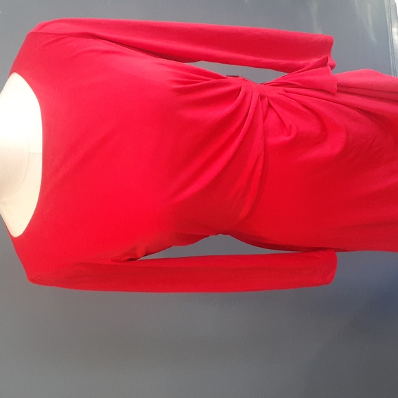 Eliza j women's red faux wrap dress size 4p - Picture 3 of 17
